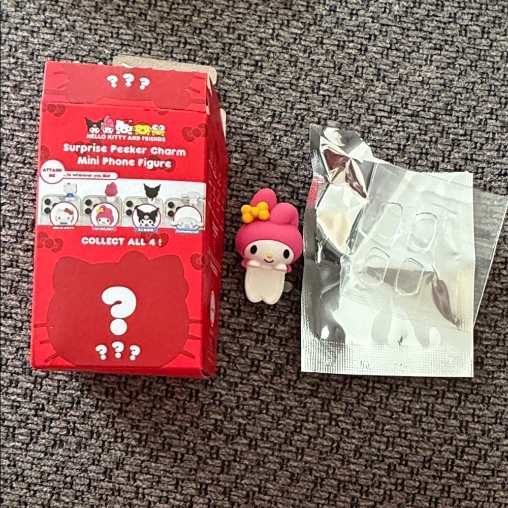 Sonix Sanrio Mini Phone Charm in Red and Pink